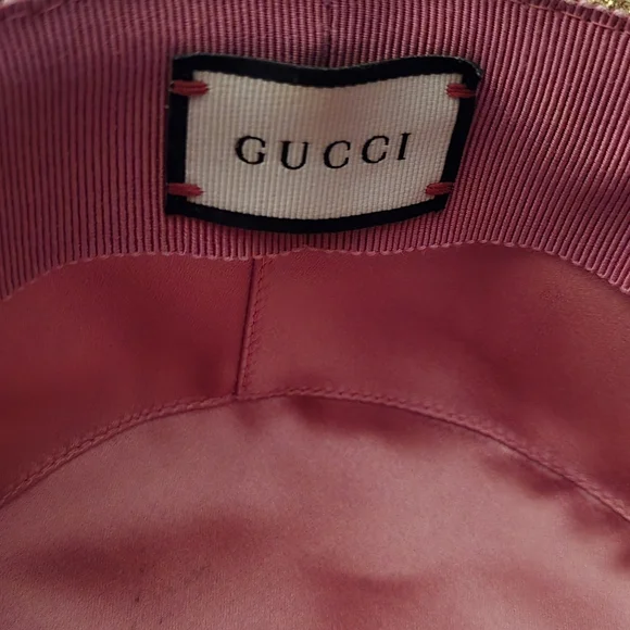 Gucci Gold Straw Boater Hat with Black Band - Picture 6 of 6